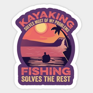 Great Kayaking And Fishing Gift Canoeing Kayaking Sticker